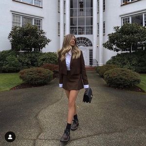 Zara Mini skirt and cropped blazer set